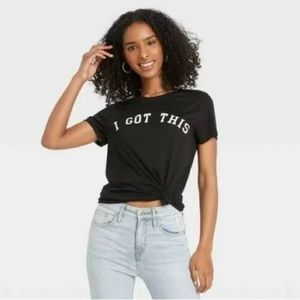 NWT - Modern Lux - Womens T Shirt Black "I Got This" Crewneck